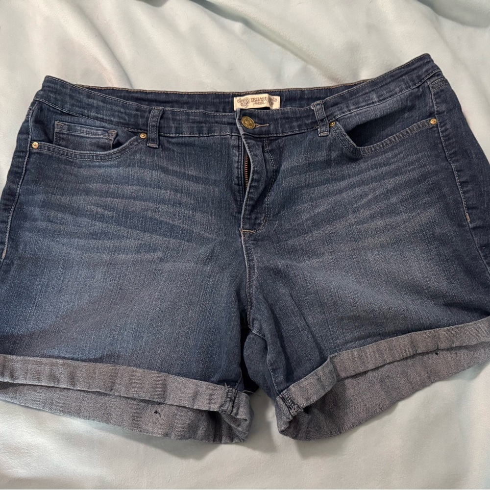 Vintage America Blue Jean Shorts Casual Summer Style